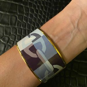 Hermes Etta Large Enamel Bracelet
